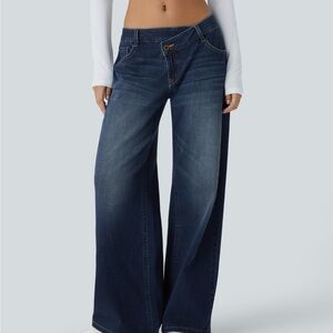 Halara Dark Blue Wide Leg Jeans